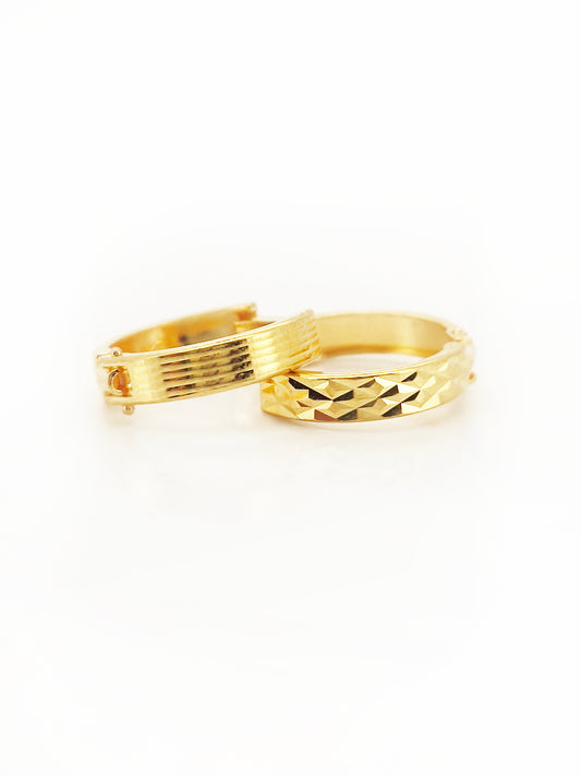 916 Round Stripe Earring