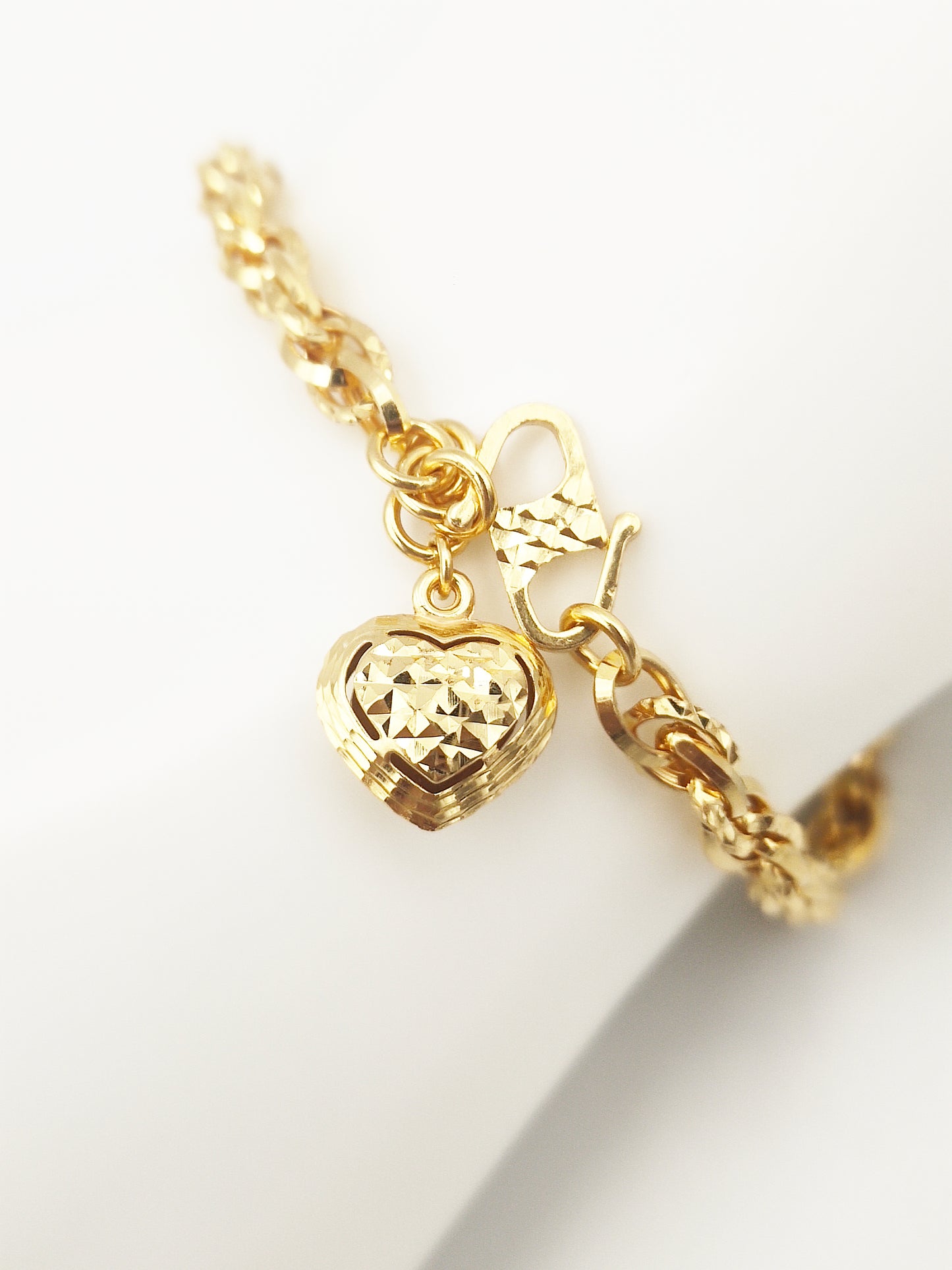 916 1 Heart Double Siput Bracelet