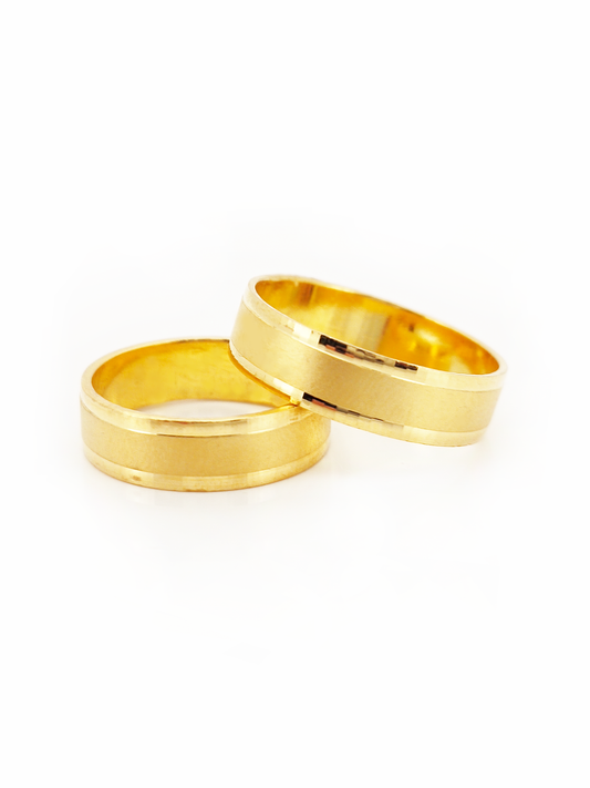 916 Matt Gold Ring