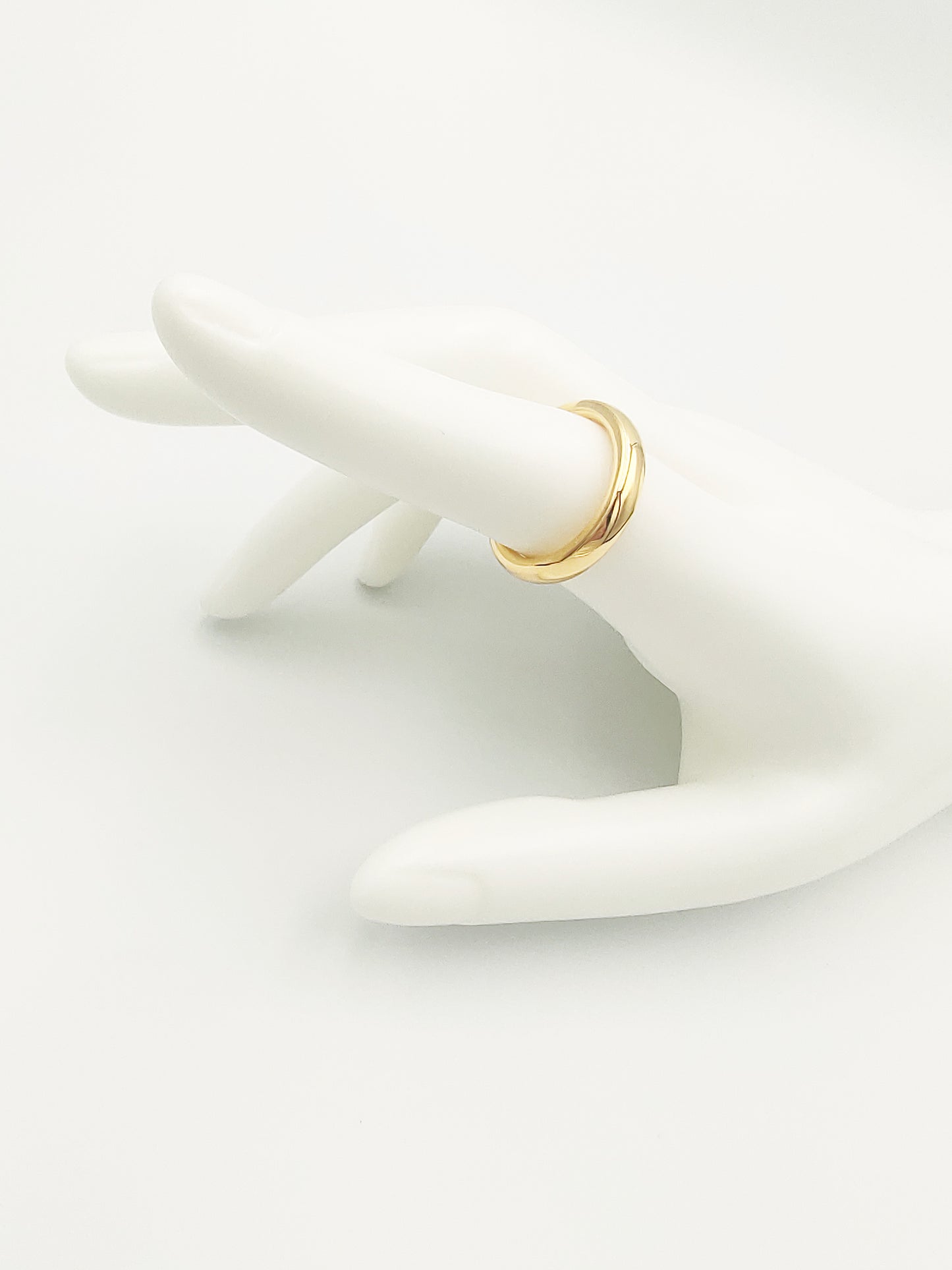 916 Glossy Gold Belt Ring