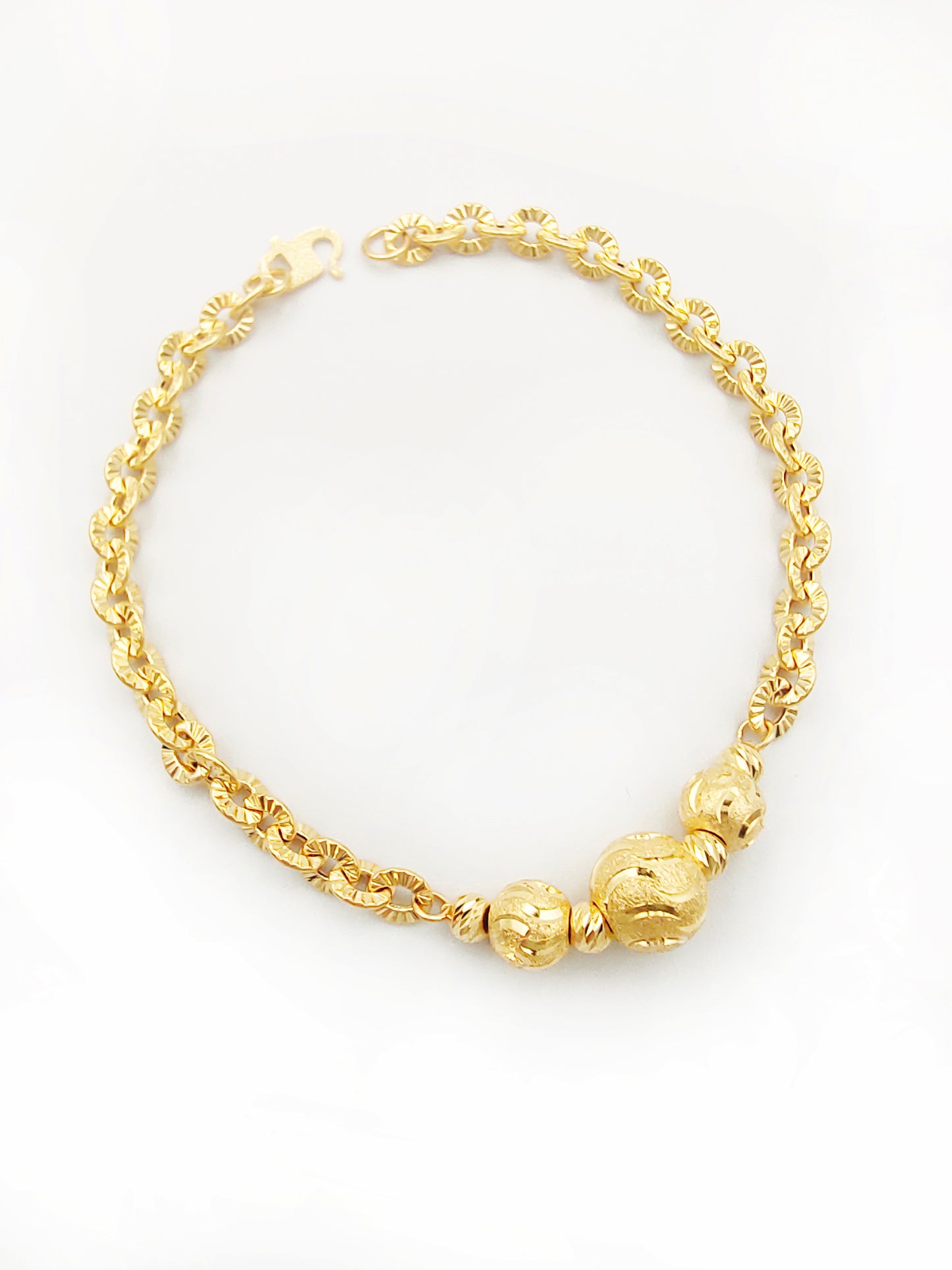 916 Sunflower 3 Gradient Ball Bracelet