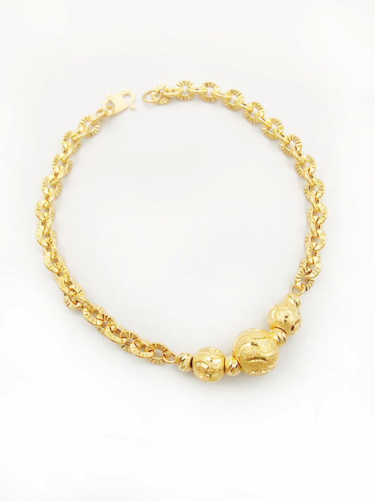 916 Sunflower 3 Gradient Ball Bracelet
