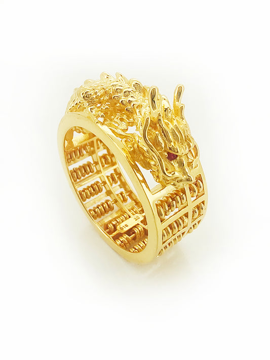 916 Full Dragon Abacus Ring
