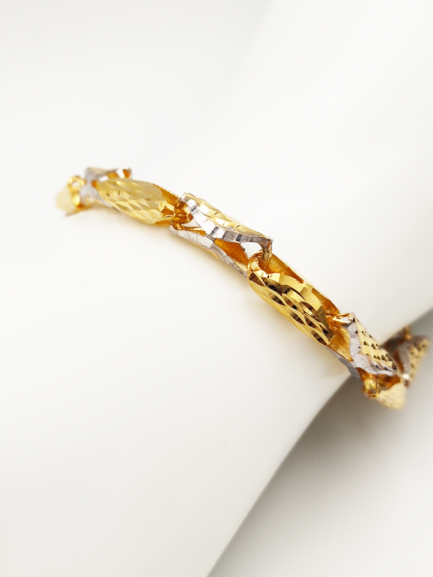 916 2 Tone Tubes Bracelet