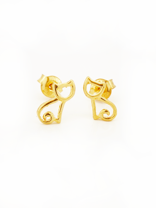 916 Hollow Cat Earrings