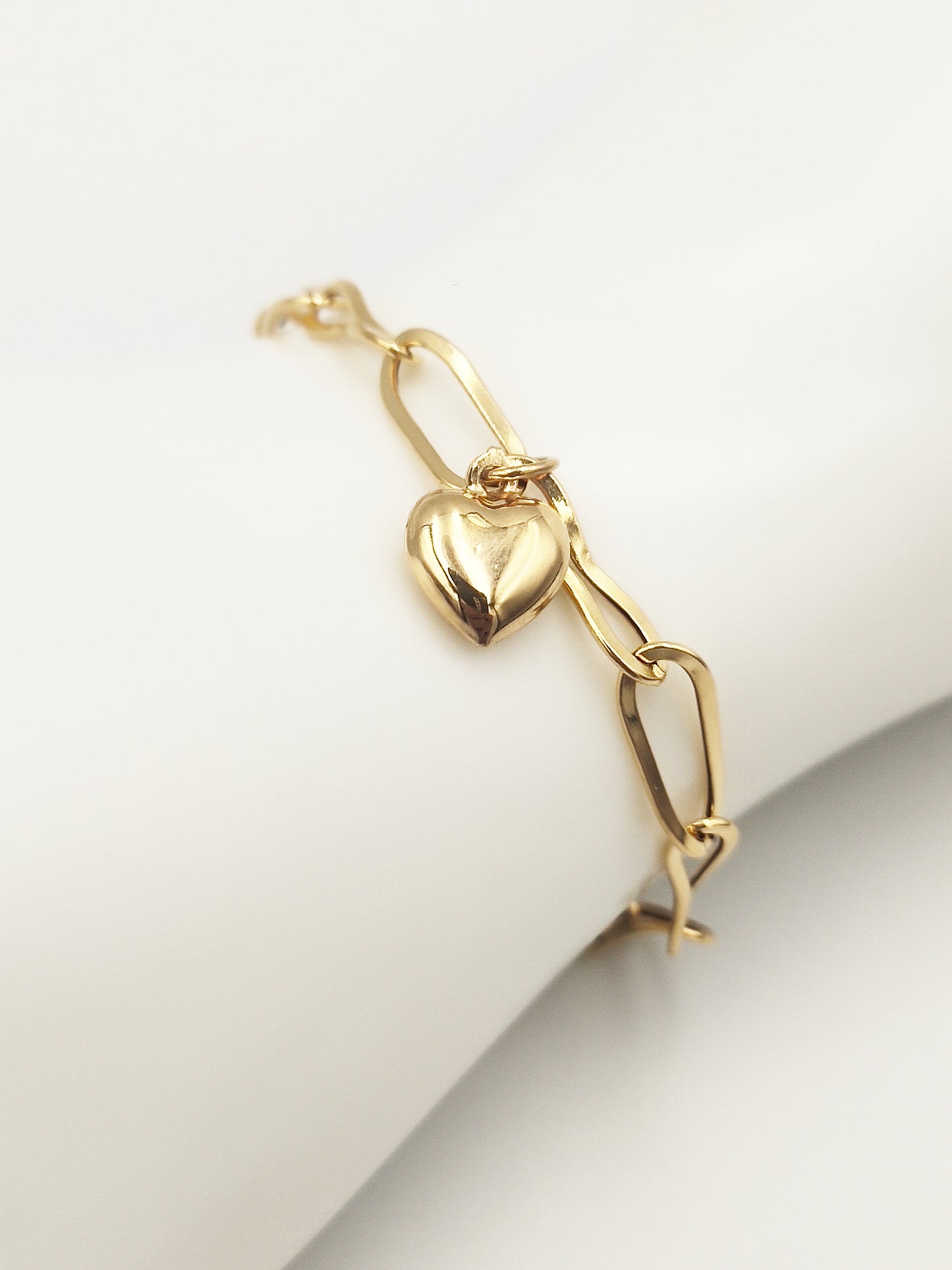 916 Paper Clip 1 Heart Bracelet