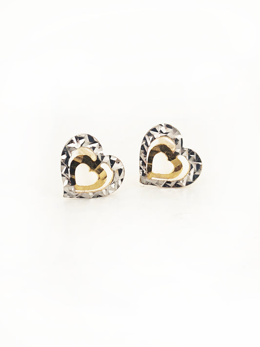 916 Heart In Heart Earring