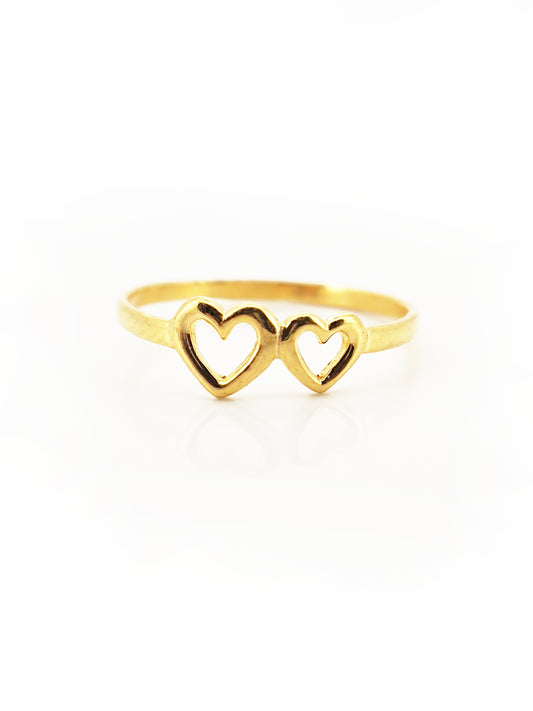 916 2 Heart Ring