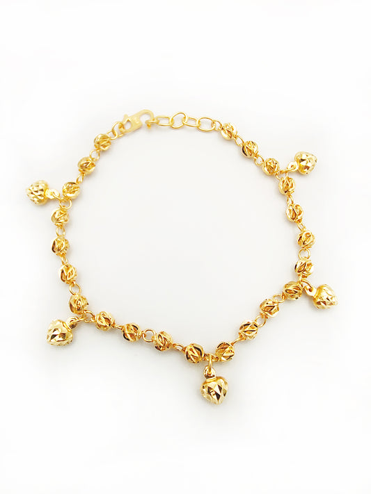 916 Heart Dangling Ball Bracelet