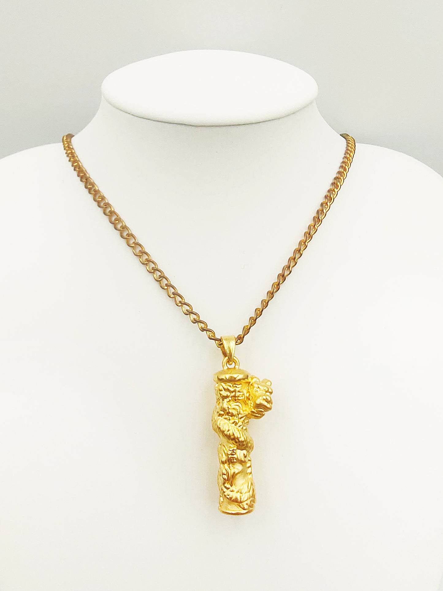 999 3D Dragon Column Pendant