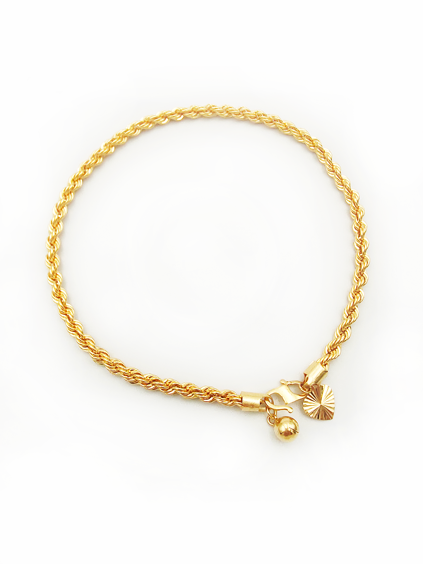916 Hollow Rope Anklet