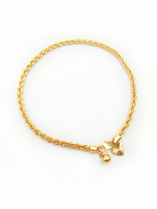 916 Hollow Rope Anklet