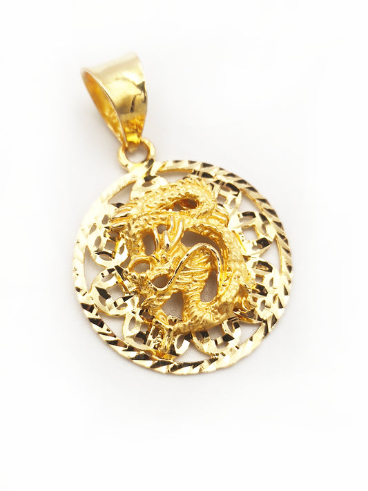 916 Round Dragon Pendant