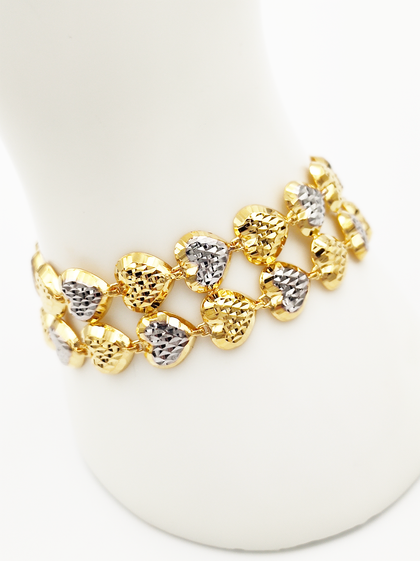 916 double line heart bracelet