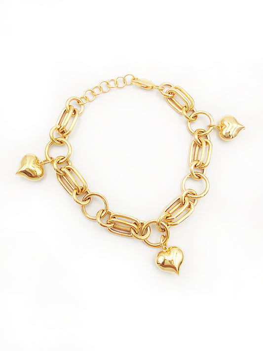 916 Everlast Heart Link Chain Bracelet
