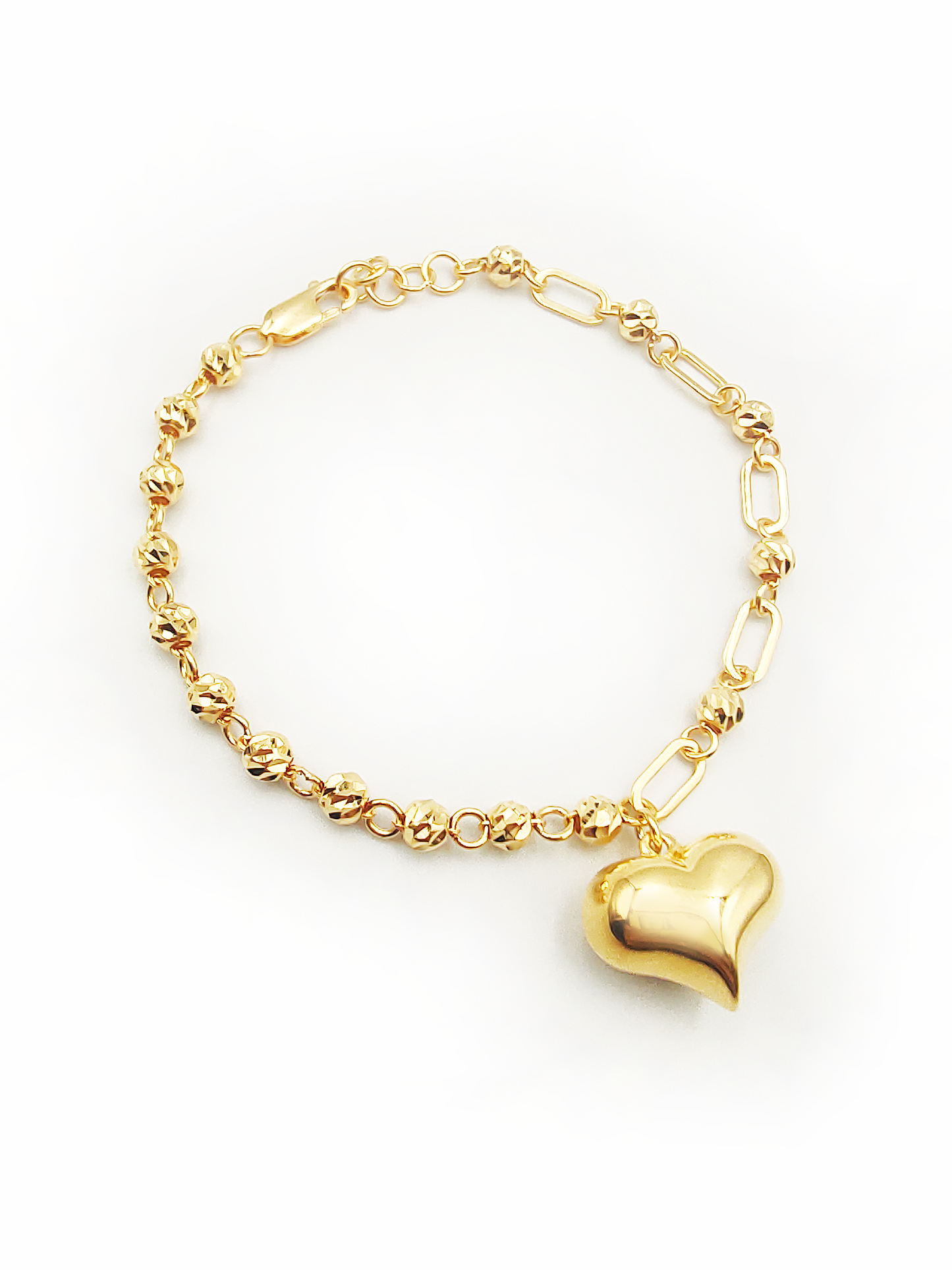 916 Glossy Heart Half Mix Bracelet