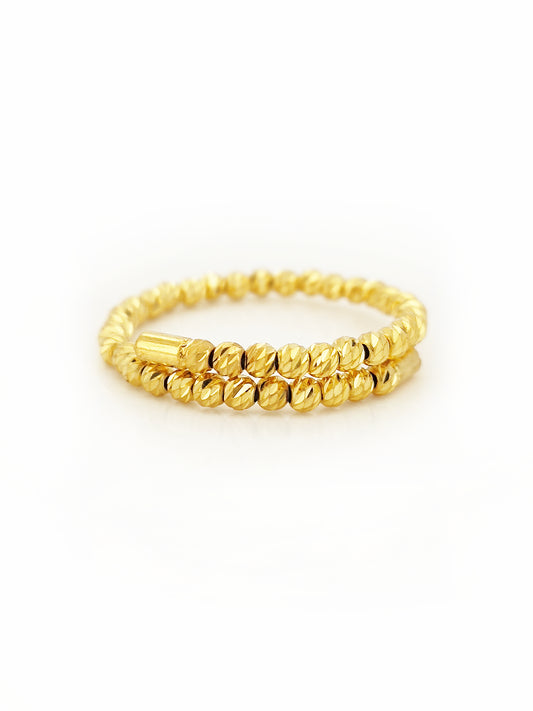 999 Free Size Diamond Cut Ball Ring