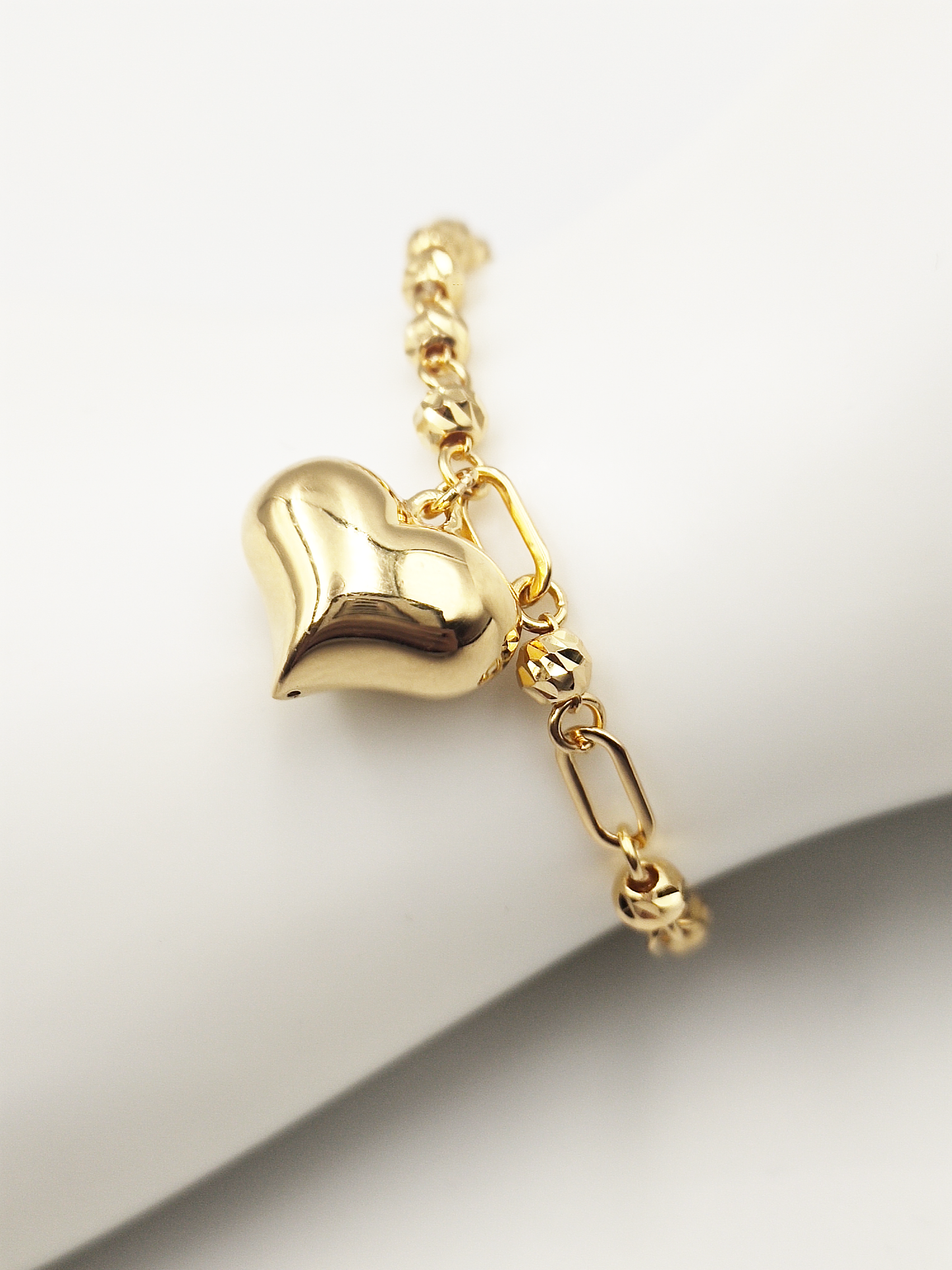 916 Glossy Heart Half Mix Bracelet