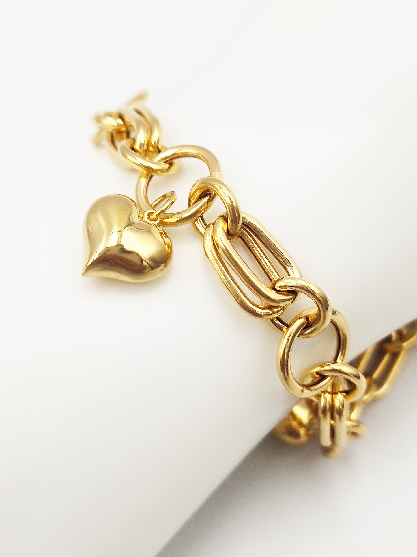 916 Everlast Heart Link Chain Bracelet