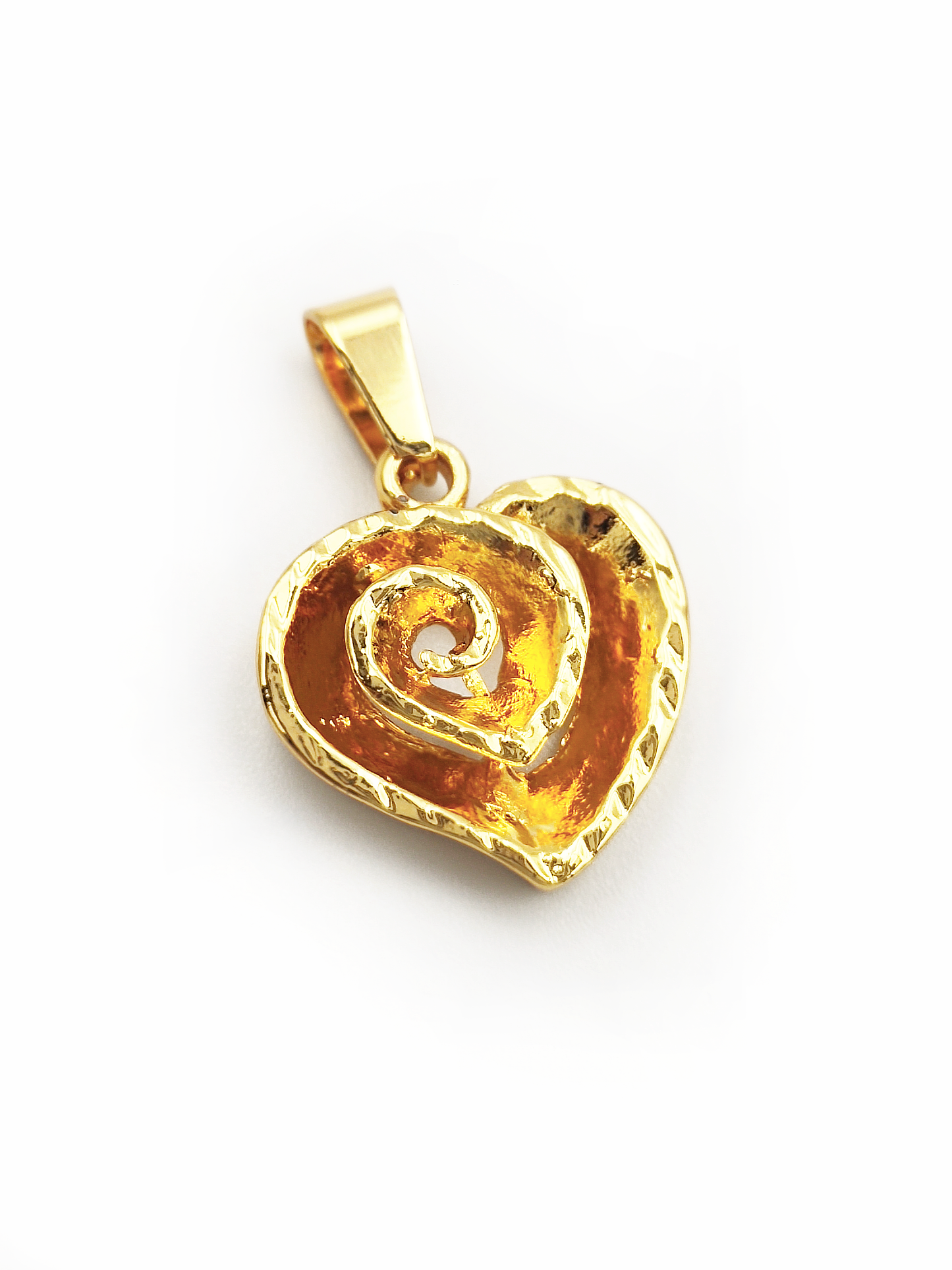 Titanium/Gold Plated Heart Pendent & Chain set ($66 take away)