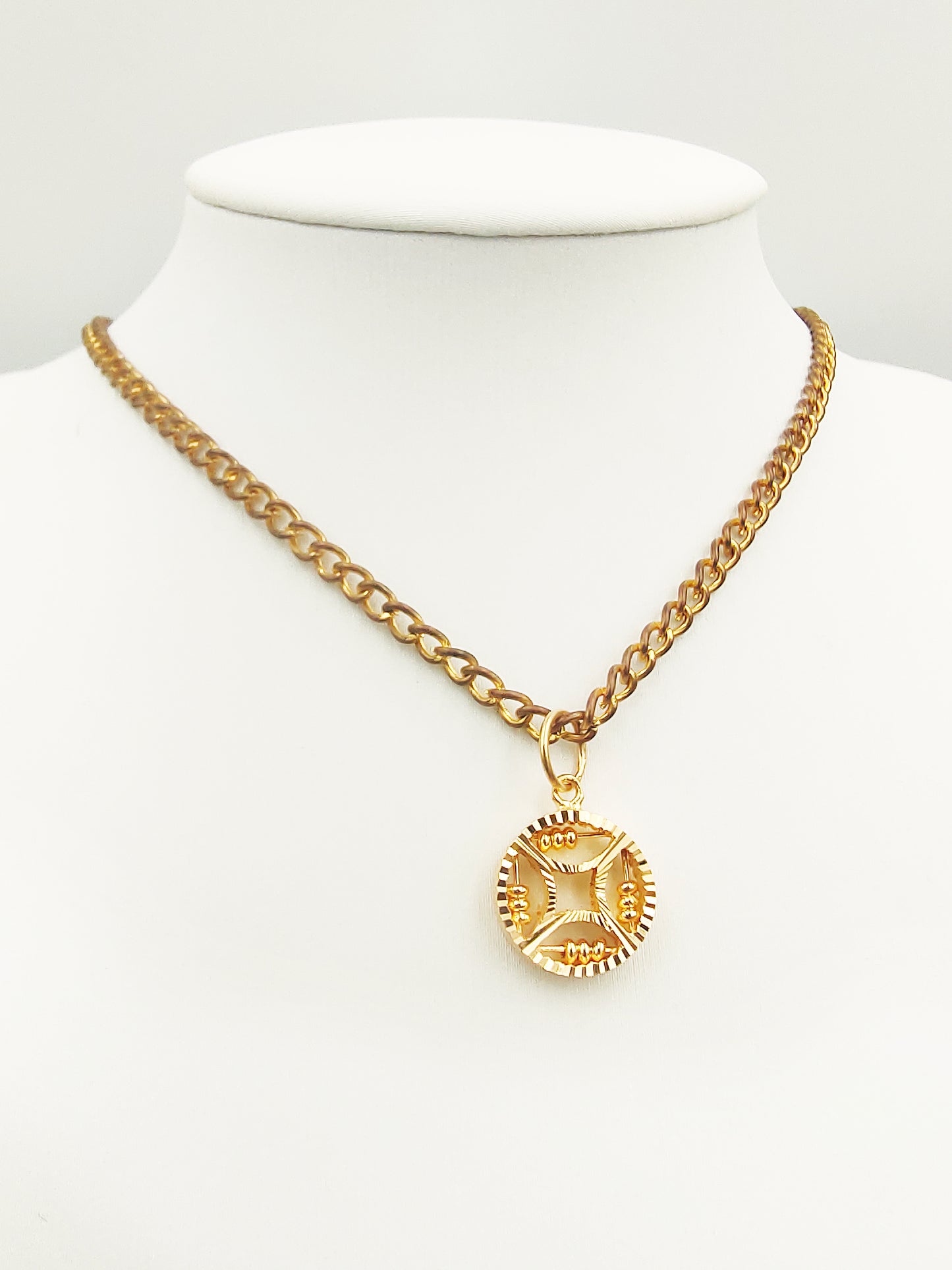 916 Coin Abacus Pendant