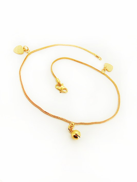 916 Dangling Heart Anklet
