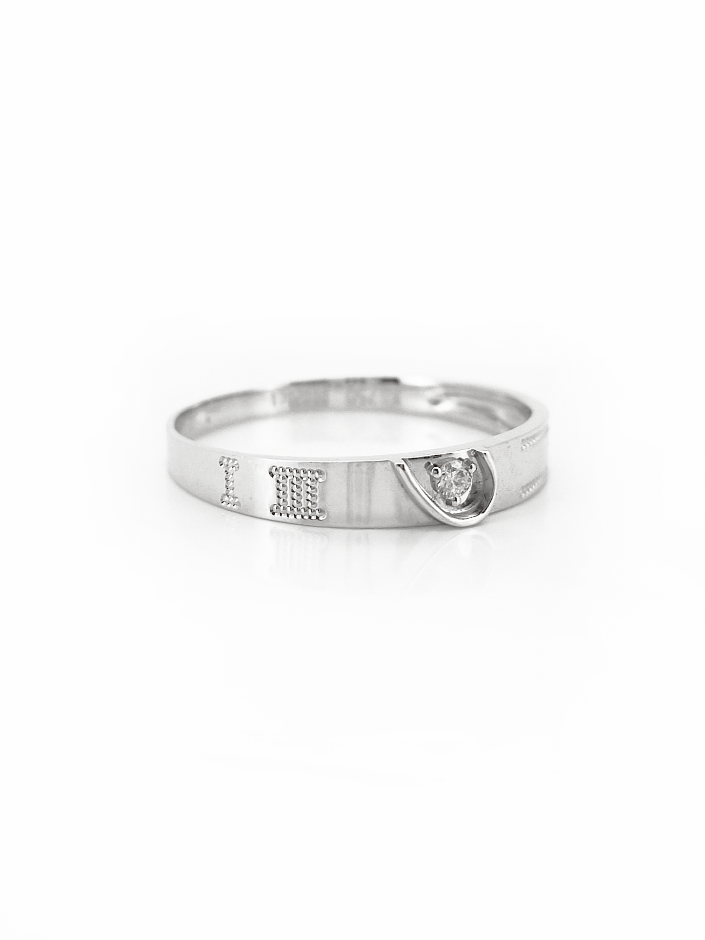 White Gold Ring With Diamond 0.150CT