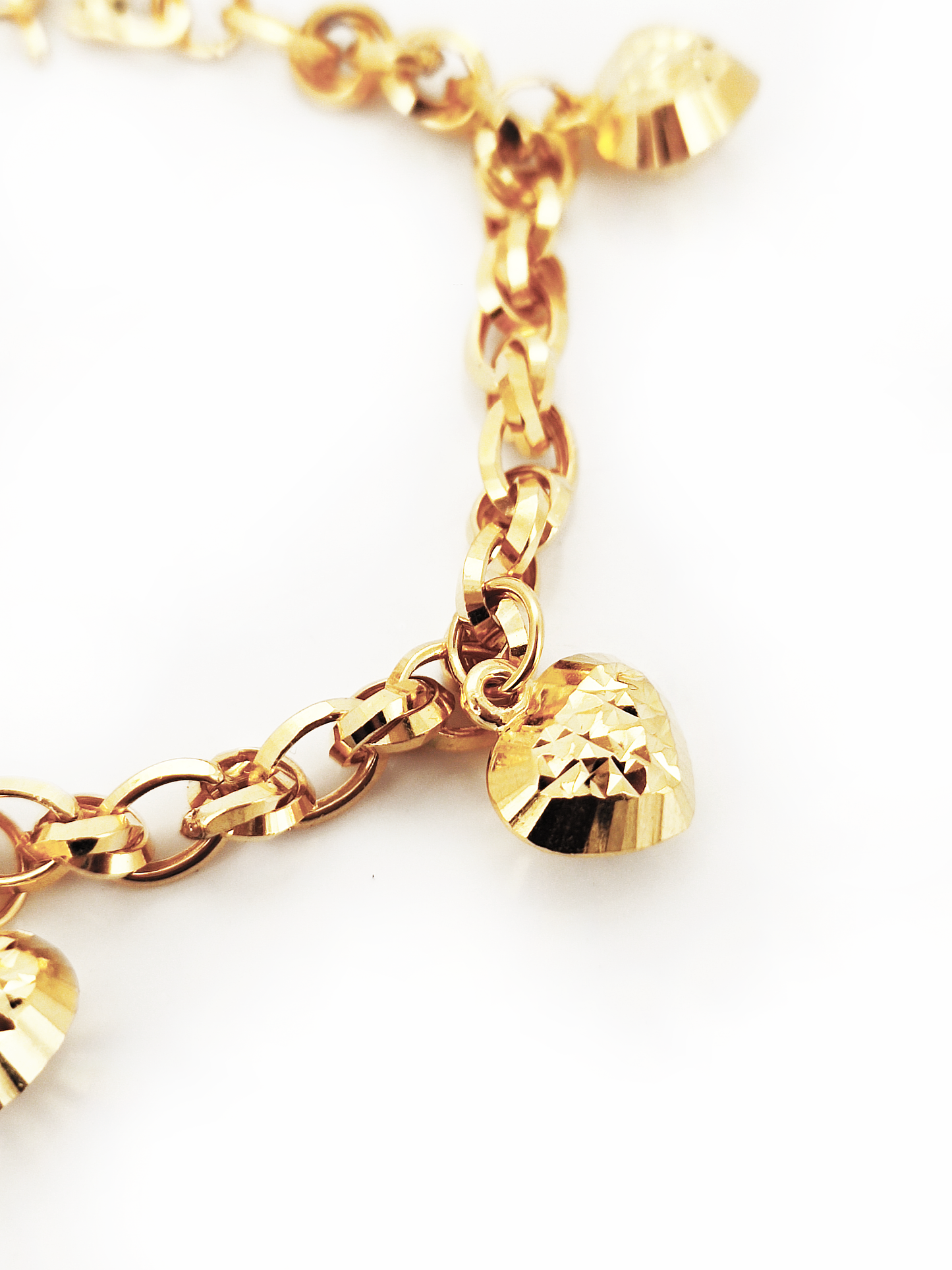 916 Heart Dangling Double Bracelet