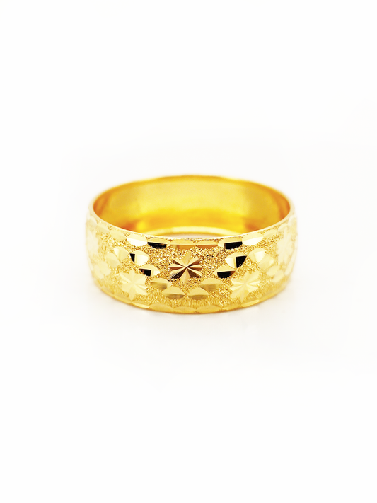 916 Hollow Ring, Wave Design (8mm Width Series)
