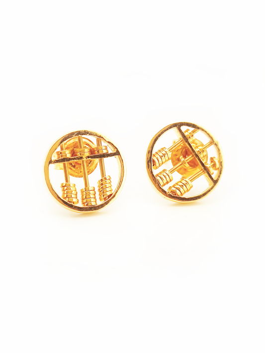 916 Round Abacus Earrings