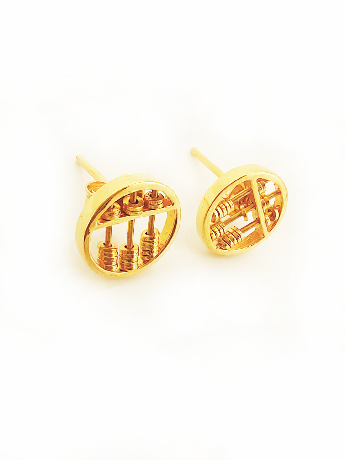 916 Round Abacus Earrings