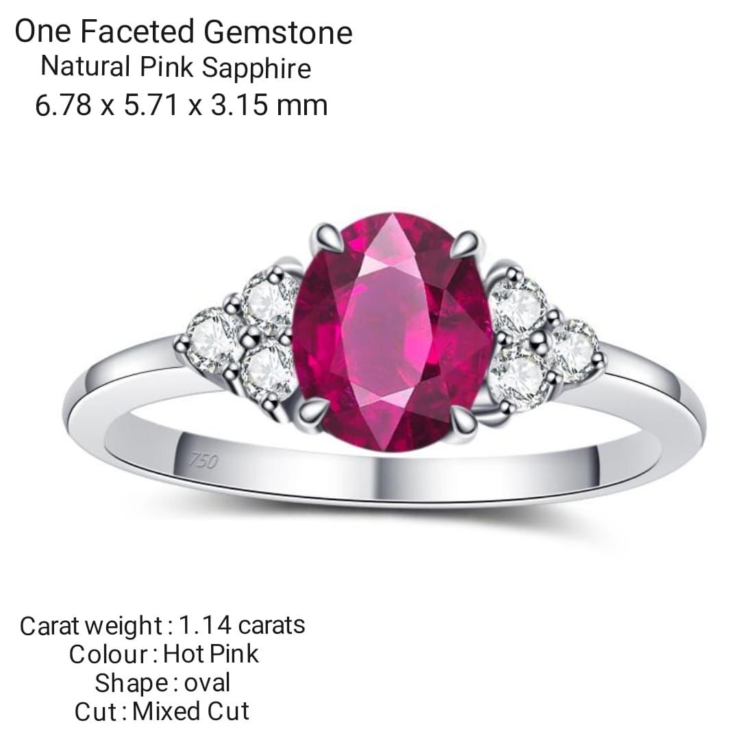 Natural Pink Sapphire Ring