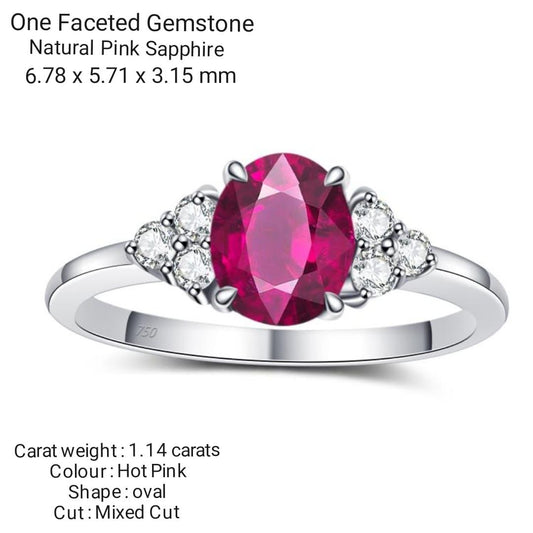 Natural Pink Sapphire Ring
