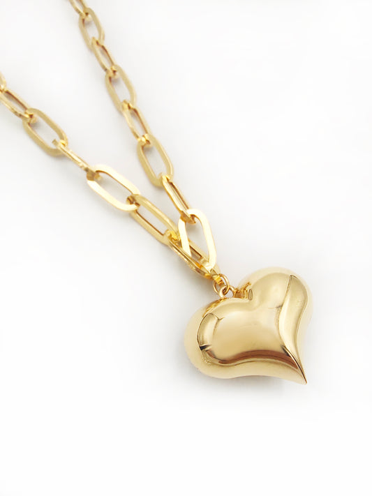 916 Big Heart Wanzi Necklace Set