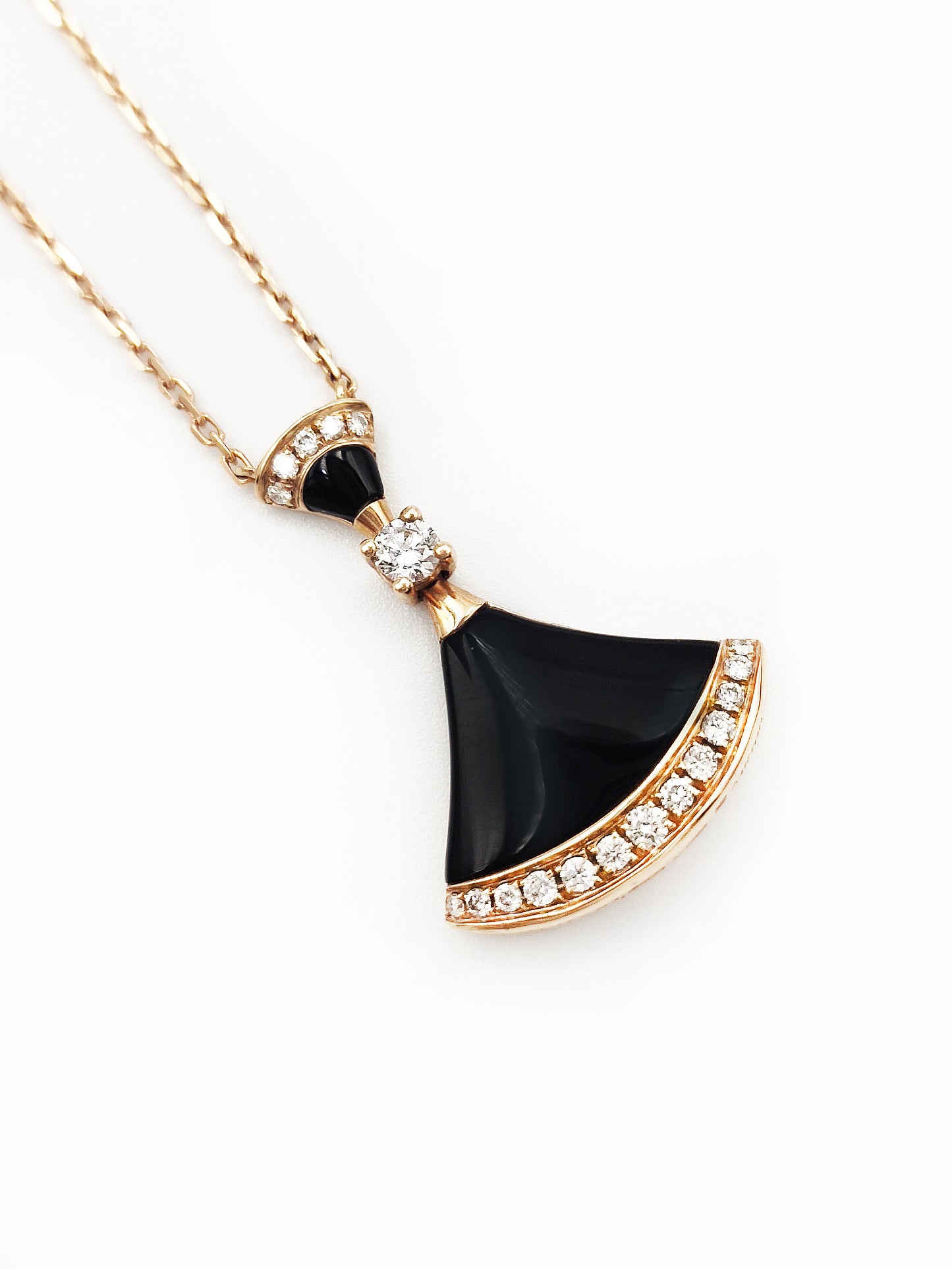 18K Designer Black Triangle Diamond