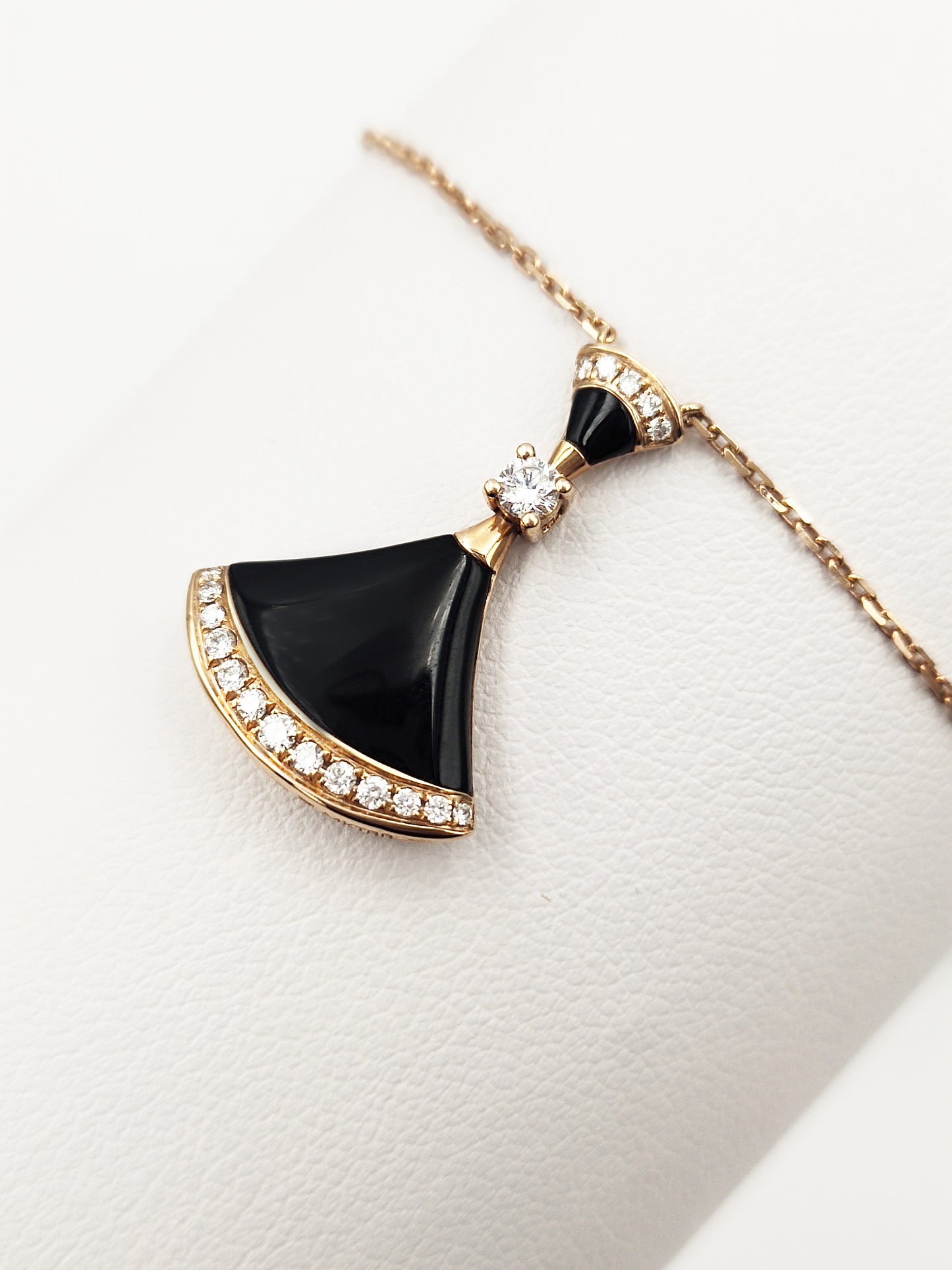 18K Designer Black Triangle Diamond