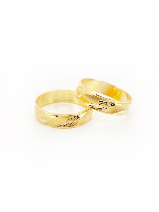 916 Gold Feather Ring