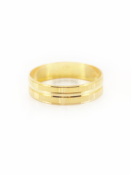 916 Gold Gear Ring