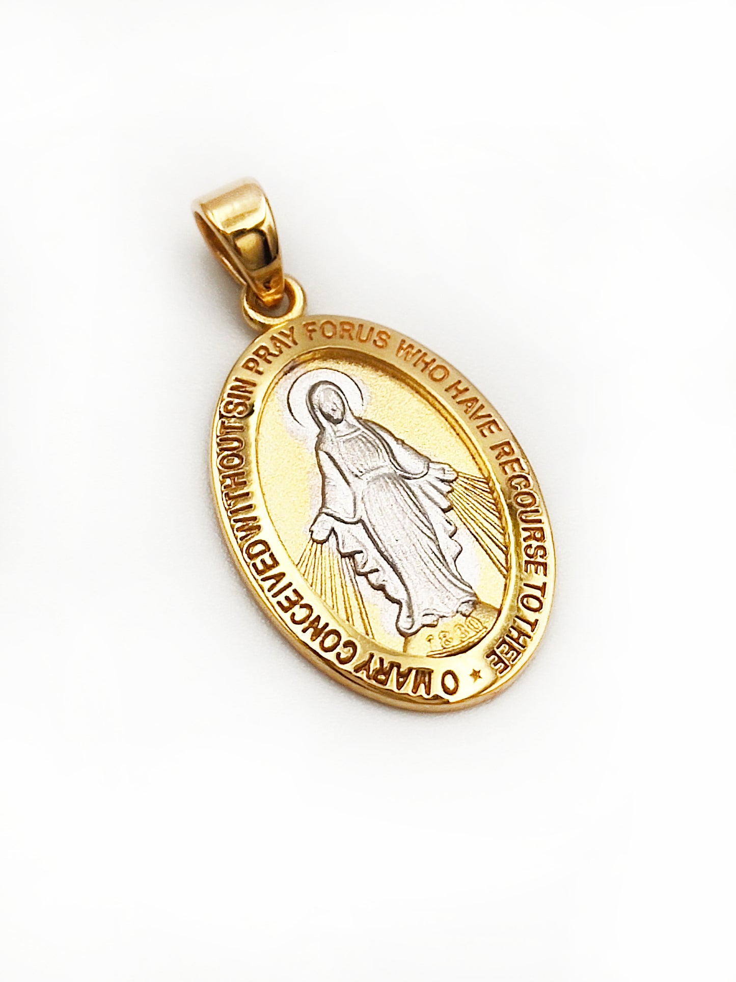 916 Two Tune Virgin Mary Miraculous Pendant