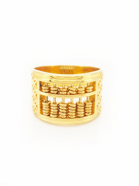 916 Four Lane Solid Abacus Ring