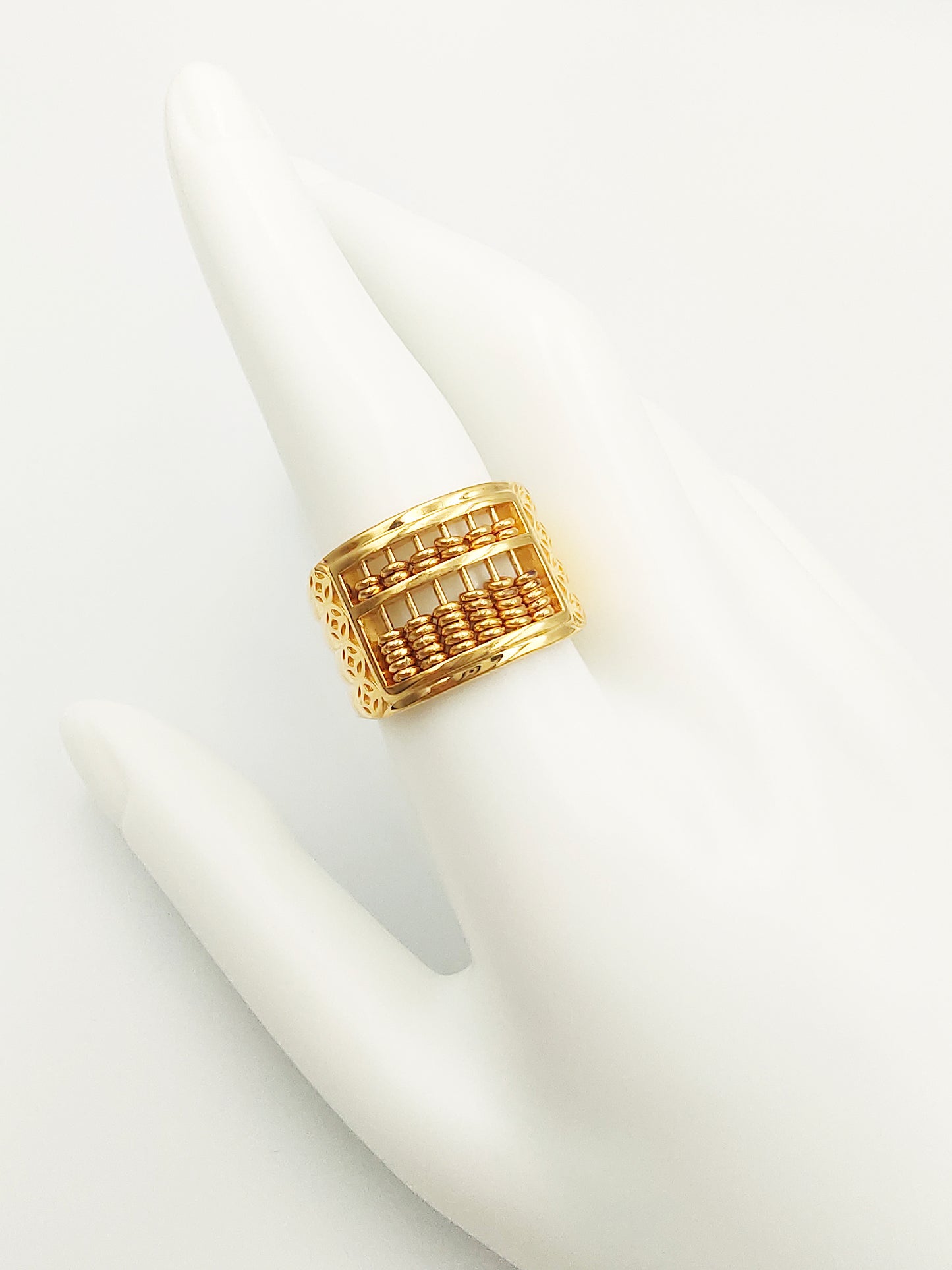 916 Four Lane Solid Abacus Ring