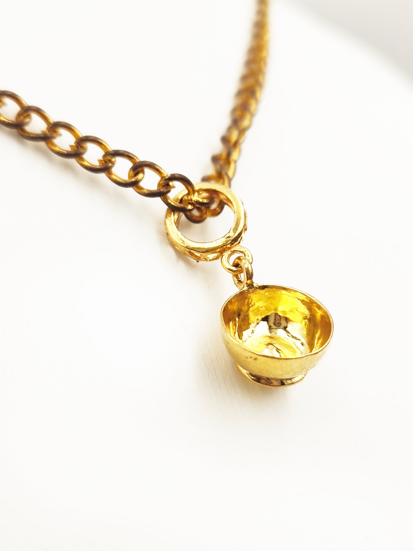 916 Gold Bowl Pendant