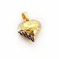 916 Two Tone Disco Heart Pendant