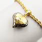 916 Two Tone Disco Heart Pendant