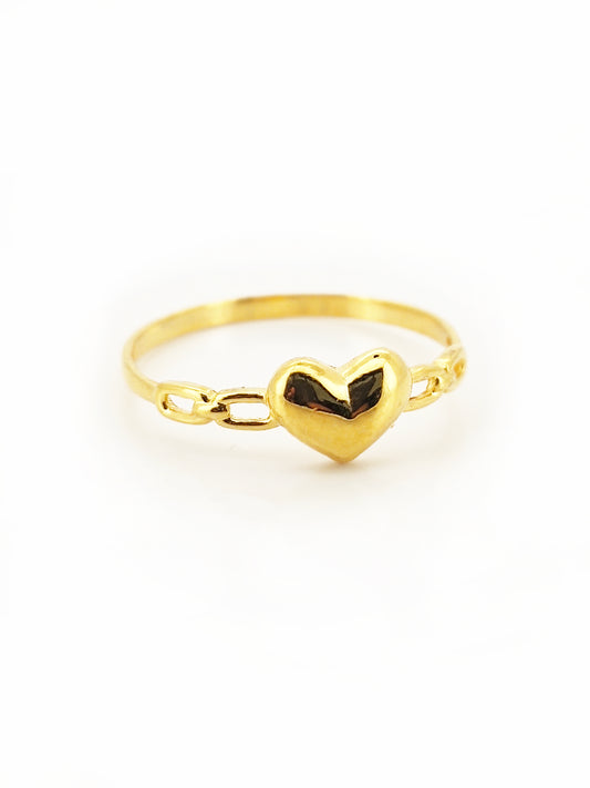 916 Gold Heart Ring