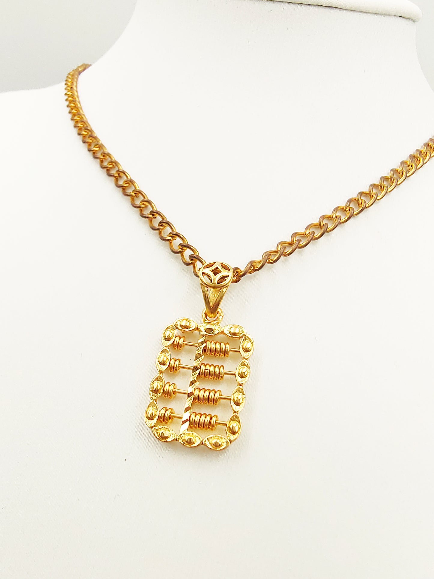 916 Abacus Yuan Bao Pendant