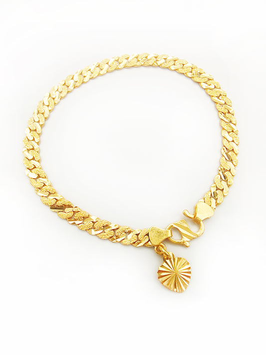 916 Gold Solid Cowboy Bracelet