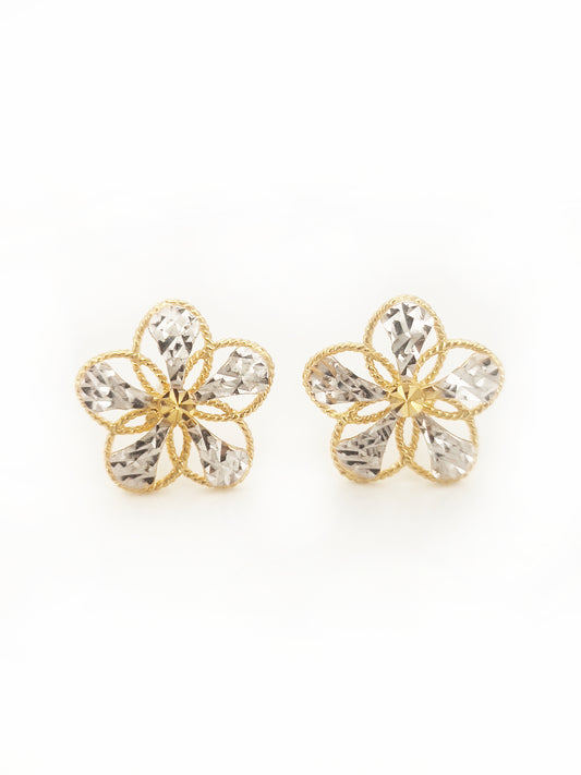 916 Two Tone Flower earring