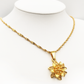 Titanium/Gold Plated flower Pendent & Chain set ($66 take away)