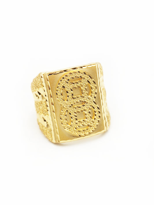 916 Gold Number Eight Ring